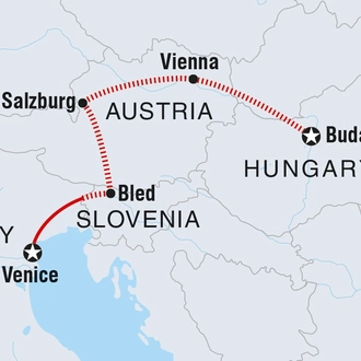 tourhub | Intrepid Travel | Discover Central Europe | Tour Map