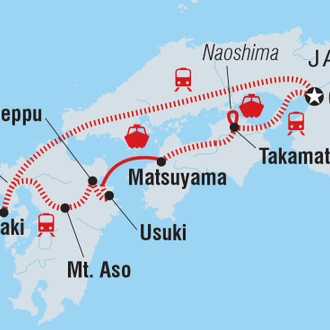 tourhub | Intrepid Travel | Southern Japan Experience | Tour Map