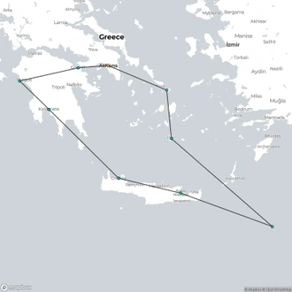 tourhub | Aurora Expeditions | It's All Greek to Me | Tour Map