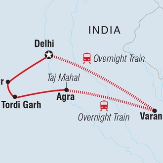 tourhub | Intrepid Travel | Indian Getaway | Tour Map