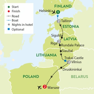 tourhub | Travelsphere | Grand Baltic Explorer | Tour Map