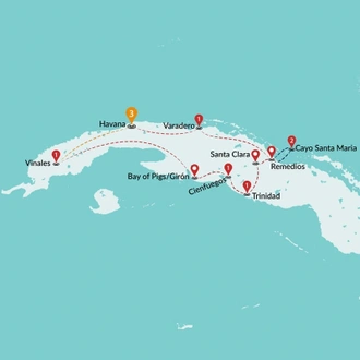 tourhub | Travel Talk Tours | Best of Cuba | Tour Map