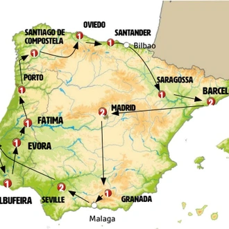 tourhub | Europamundo | Iberian Circuit | Tour Map