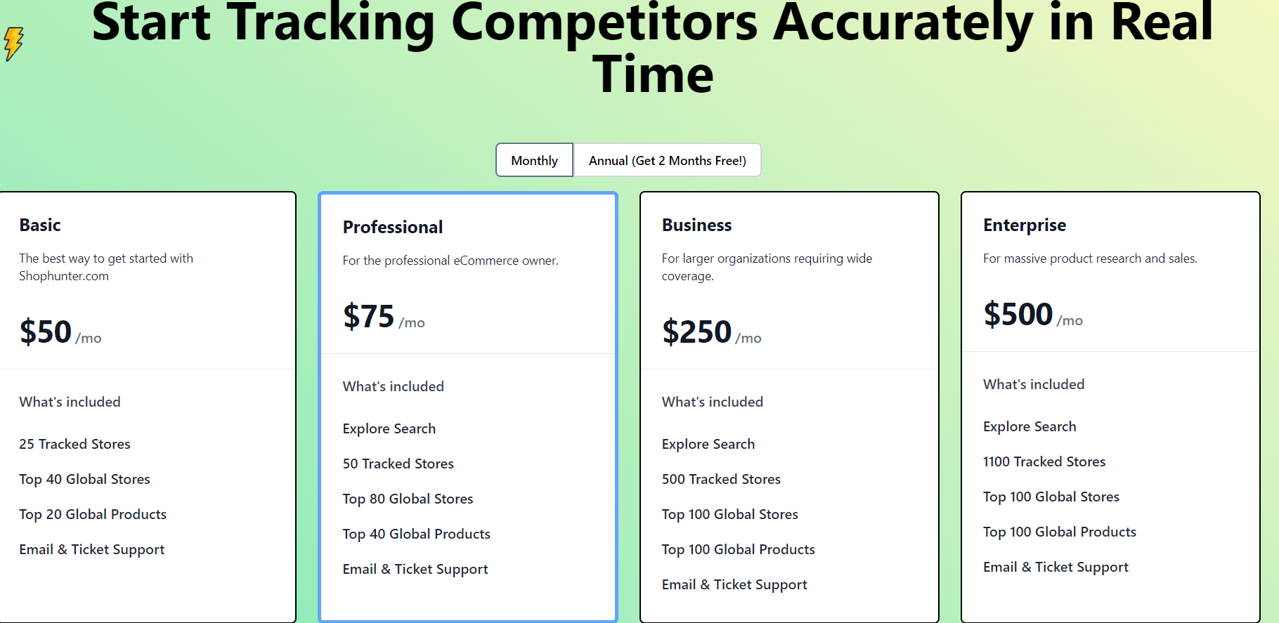 pricing plans