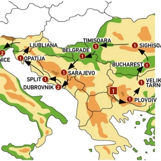 tourhub | Europamundo | Balkanic Miracle | Tour Map