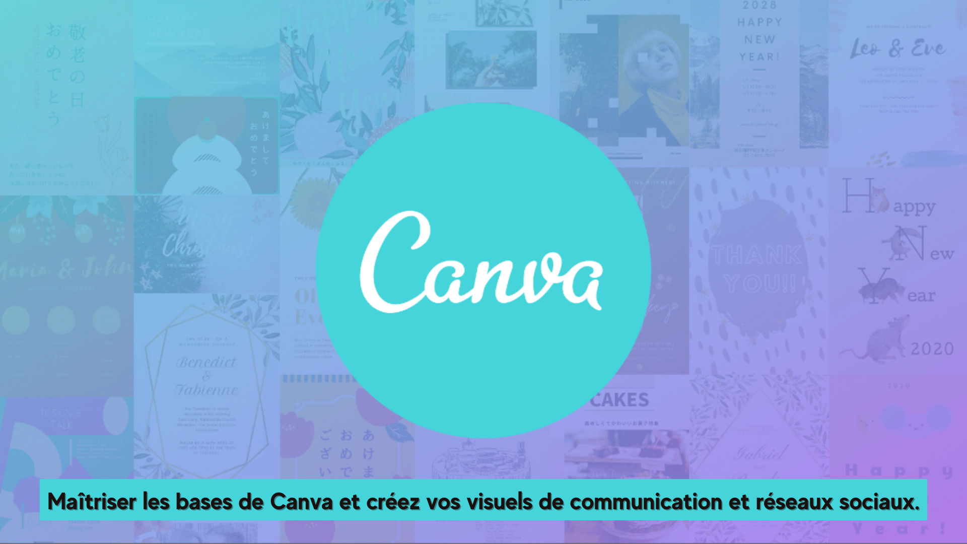 Représentation de la formation : Maîtriser les base de CANVA et créez vos visuels de com' et réseaux sociaux de son entreprise