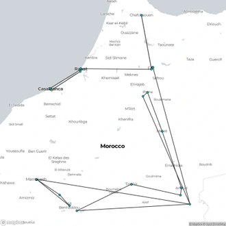 tourhub | Today Voyages | Discovery of Morocco from Casablanca XM25-18 | Tour Map