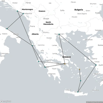 tourhub | Celestyal Cruises | Heavenly Adriatic and Idylic,14 Nights Cruise | Tour Map