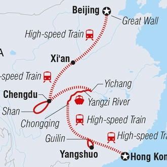 tourhub | Intrepid Travel | China Experience | Tour Map