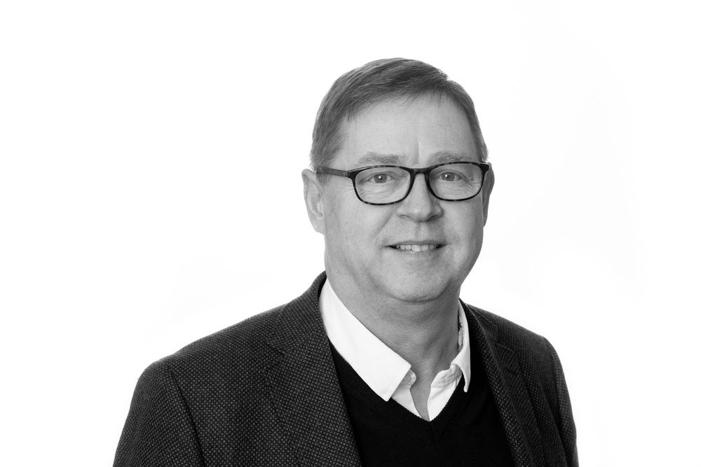 Ett svartvitt porträttfoto på Bengt Palmquist, CEO på PLS Energy Systems.