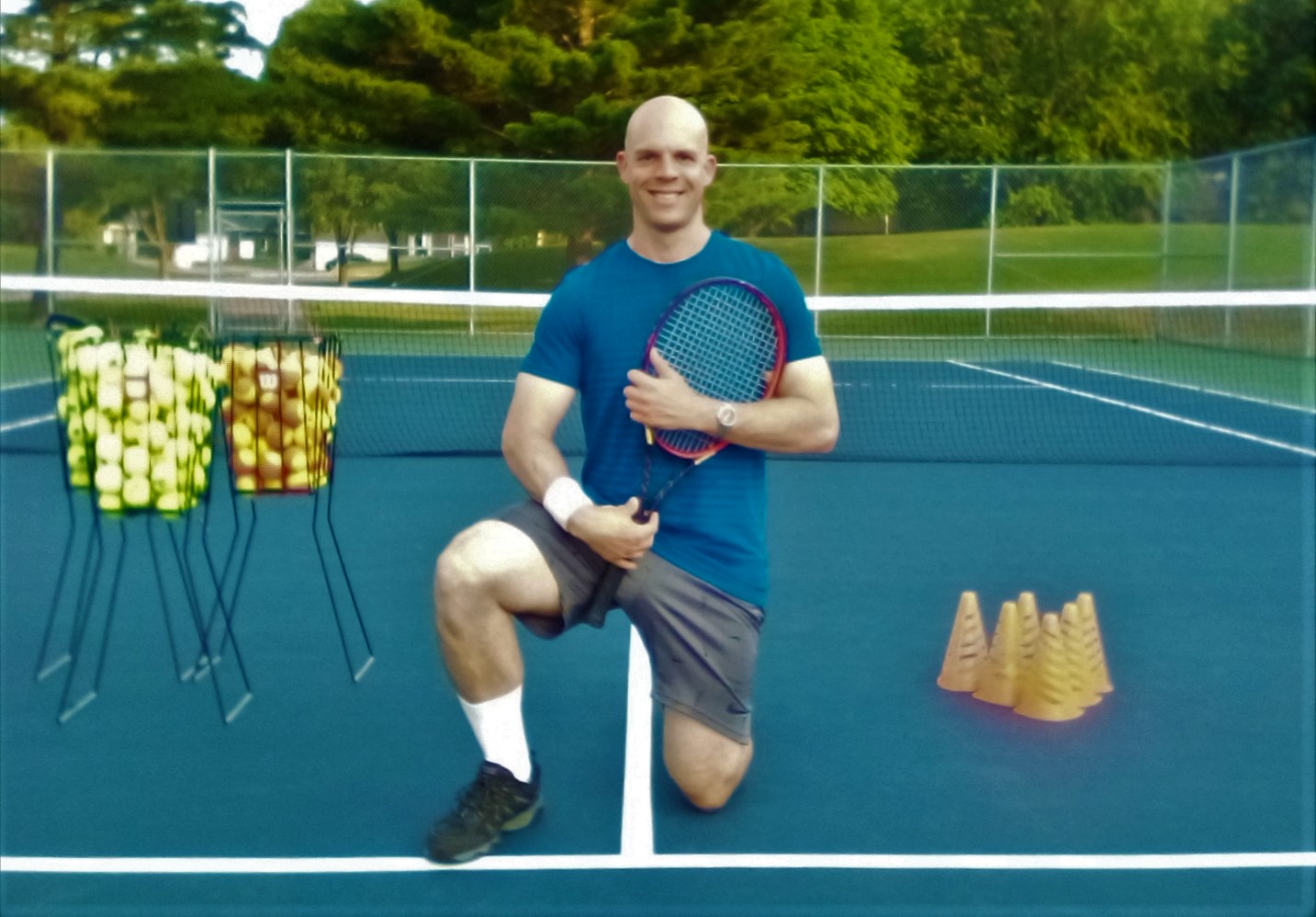 Christopher J. teaches tennis lessons in Eden Prairie, MN