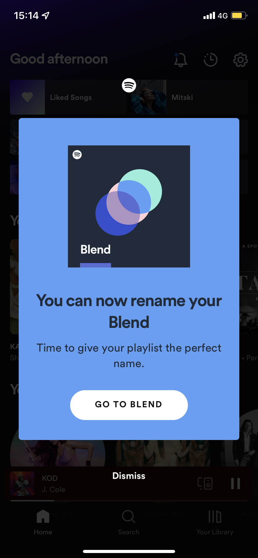 Spotify new feature onboarding