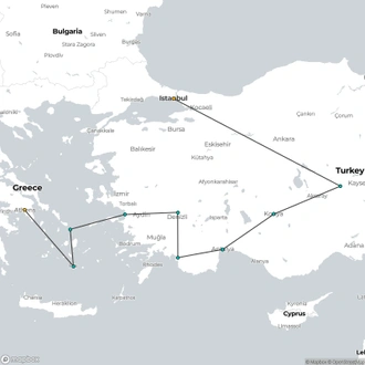 tourhub | Fez Travel | Diamonds of Mediterranean Tour | Tour Map