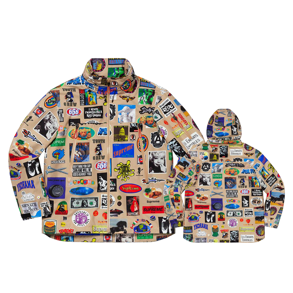Supreme GORE-TEX Stickers Shell Jacket Tan (SS21) | SS21 - KLEKT