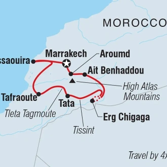 tourhub | Intrepid Travel | South Morocco Discovery | Tour Map