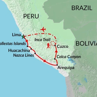 tourhub | Encounters Travel | Machu Picchu Calling tour | Tour Map