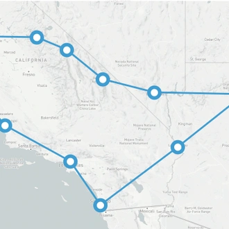 tourhub | Hostel Hopper | California Coast: SF to LA | Tour Map