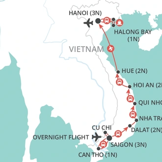 tourhub | Wendy Wu | Vietnam Panorama | Tour Map