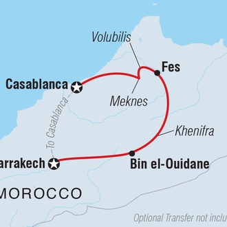 tourhub | Intrepid Travel | Premium Morocco Highlights | Tour Map