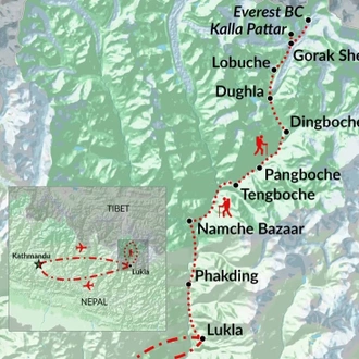 tourhub | Encounters Travel | Everest Base Camp tour | Tour Map