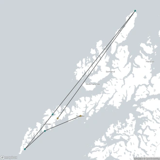 tourhub | Nordic Unique Travels | Discover the Arctic Circle – the Lofoten Islands | Tour Map