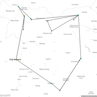 tourhub | Crooked Compass | Real Romania | Tour Map