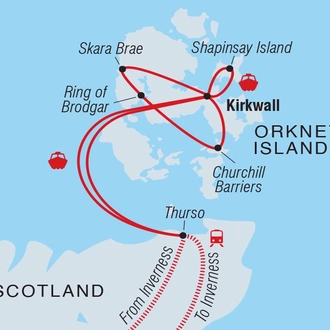 tourhub | Intrepid Travel | Scotland's Orkney Islands | Tour Map