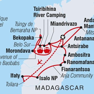 tourhub | Intrepid Travel | Madagascar in Depth  | Tour Map