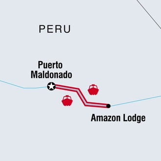 tourhub | Intrepid Travel | Peru: Amazon Jungle Short Break | Tour Map
