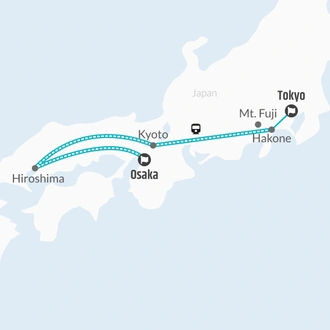 tourhub | Bamba Travel | Japan Highlights 10D/9N | Tour Map