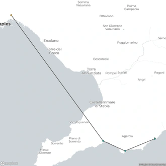 tourhub | Walkers' Britain | Classic Amalfi Coast - 8 Days | Tour Map