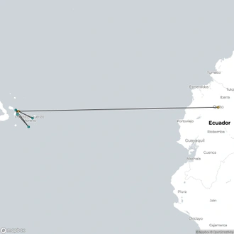 tourhub | HX Hurtigruten Expeditions | In Darwin’s Footsteps (Eastern Route) | Tour Map