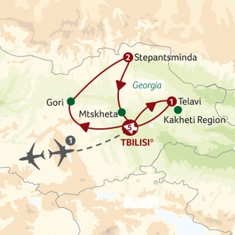 tourhub | Titan Travel | Highlights of Georgia | Tour Map