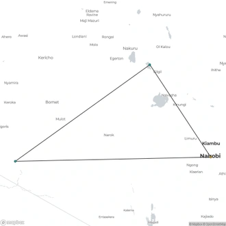 tourhub | ARP Travel Group | Through the Rift Valley, Sentrim Lodges | Tour Map