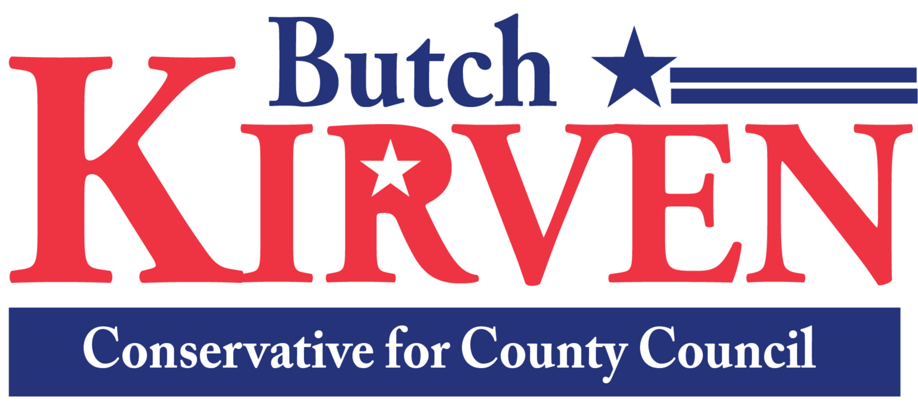 Re-elect Butch Kirven logo
