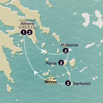 tourhub | Topdeck | Delve Deep: Greek Islands 2024 | Tour Map