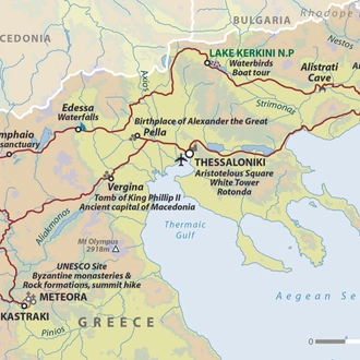 tourhub | Wild Frontiers | Northern Greece: Along The Via Egnatia | Tour Map