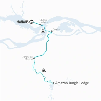 tourhub | Bamba Travel | Manaus Amazon Jungle Sunrise Experience 2D/1N | Tour Map