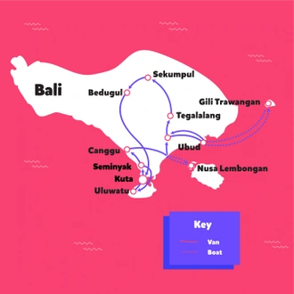 tourhub | Backpacking Tours | Backpacking Bali | Tour Map