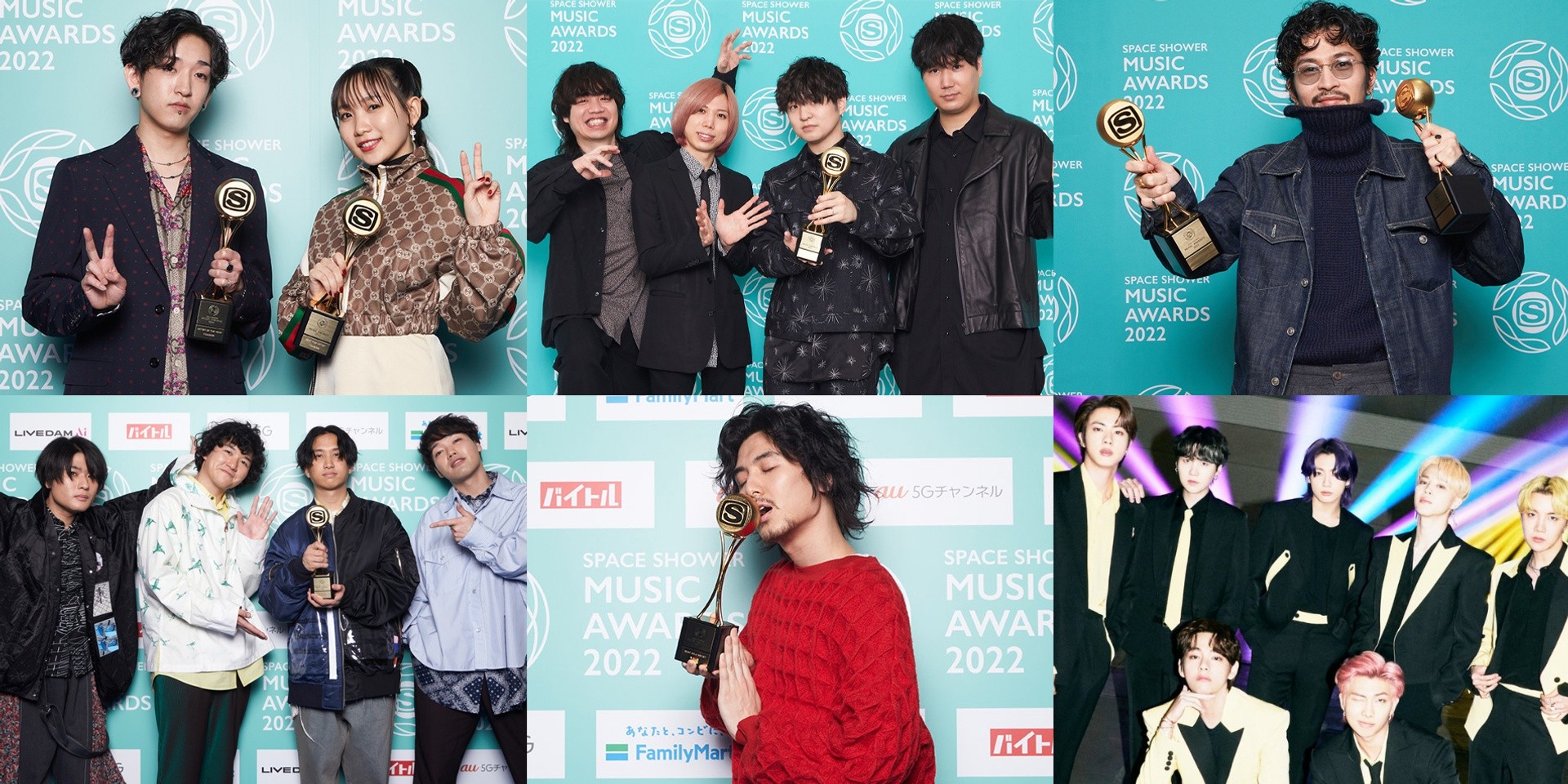 Here are the winners of the SPACE SHOWER MUSIC AWARDS 2022 – YOASOBI, Fujii Kaze, millennium parade, BTS, and more