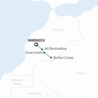 tourhub | Bamba Travel | Zagora Desert Camp 2D/1N | Tour Map