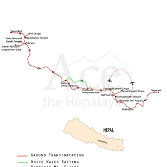 tourhub | Ace the Himalaya | Nepal Multi Sports Adventure | Tour Map