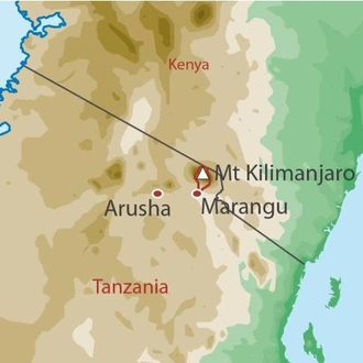 tourhub | World Expeditions | Kilimanjaro - Rongai Route | Tour Map