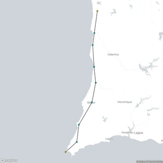 tourhub | The Natural Adventure | The Best of the Rota Vicentina | Tour Map