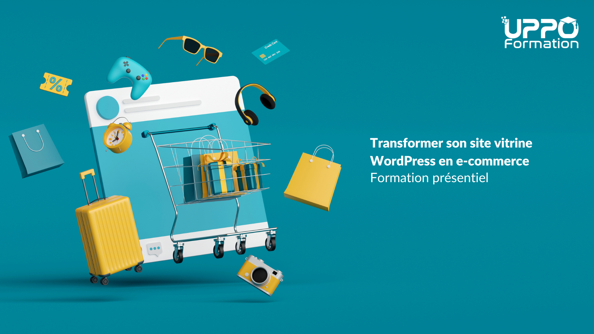 Représentation de la formation : Edition de site Web - Transformer son site vitrine WordPress en e-commerce