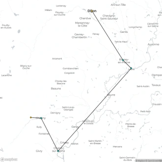 tourhub | CroisiEurope Cruises | Meandering Along the Burgundy, Saône and Centre Canal (port-to-port cruise) | Tour Map