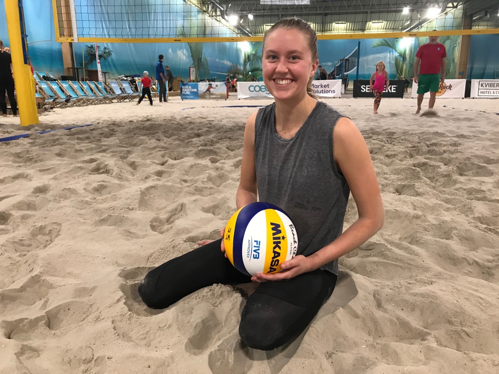 Sara Malmström inför nordeuropeiska tourfinalen i Beach Center, Kviberg.