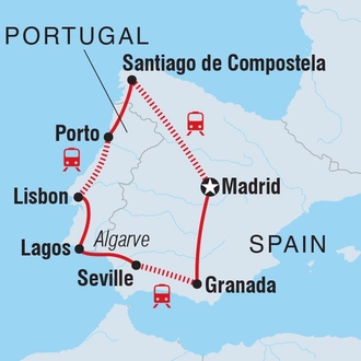 tourhub | Intrepid Travel | Explore Spain & Portugal | Tour Map