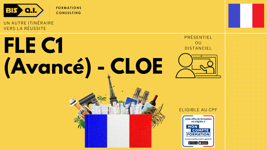 Représentation de la formation : Français Langue Étrangère C1 (Avancé) - CLOE 