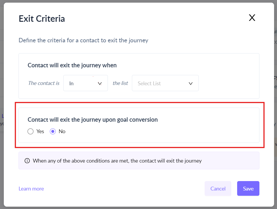 How to set exit criteria for your journeys? 